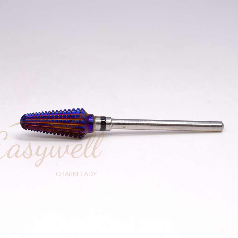 Wholesale 7 Pcs Electric Purple Tungsten Carbide Nail Drill Bit Set with Case and Clean Brush