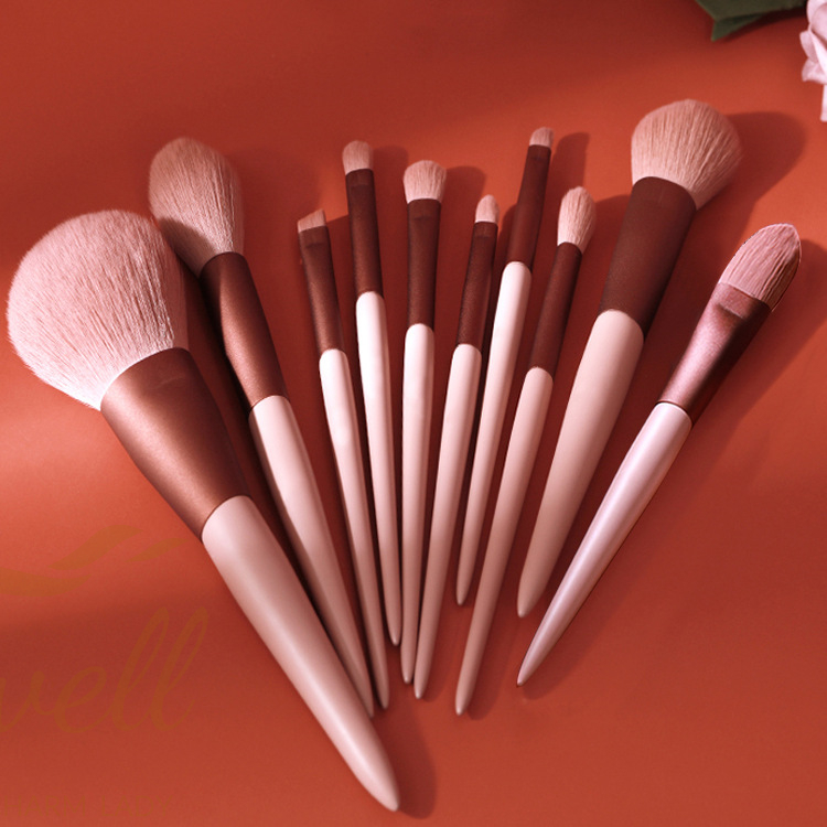 New Spot Makeup Brushes 10pcs Smokey Rose Super Soft Fiber Hair Eyeshadow Highlight Blush Beauty Tools