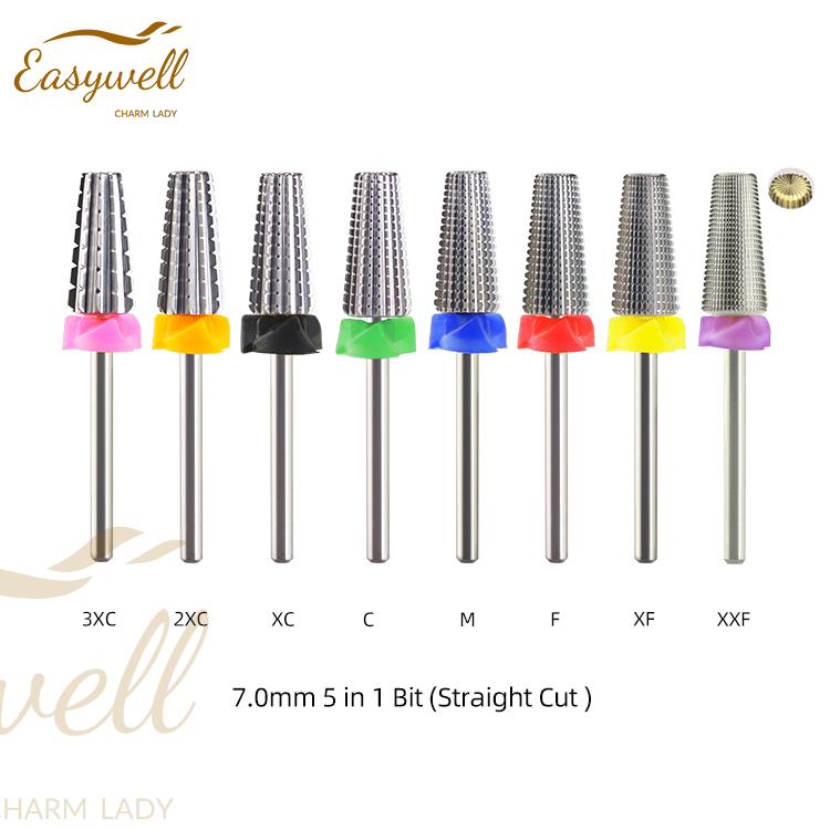 7.0mm 5 in 1 Bit (Straight Cut ) 7.0mm nail drill bit carbide drill bits for nails