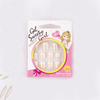 The latest trend is pale orange French artificial nails
