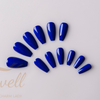 Easywell 28 pieces wholesale OEM solid color blue design artificial nails