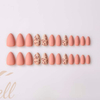 Easywell 28 pieces manufacturing wholesale matte light pink and irregular pattern combination small pointed nails full coverage false nails