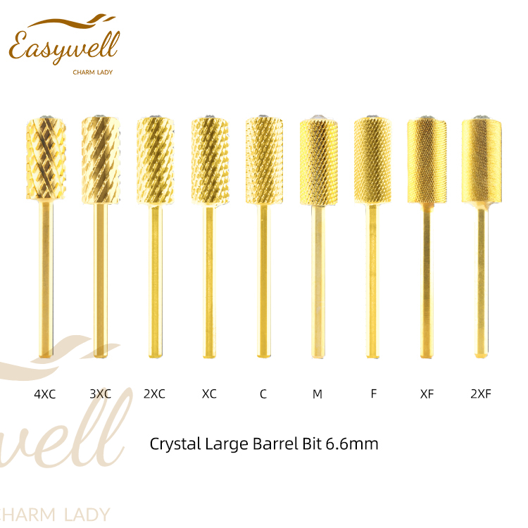 Crystal Small Barrel Bit 5.35mm Remove Acrylic Gel Manicure Buff Shine Multiple Function OEM factory 