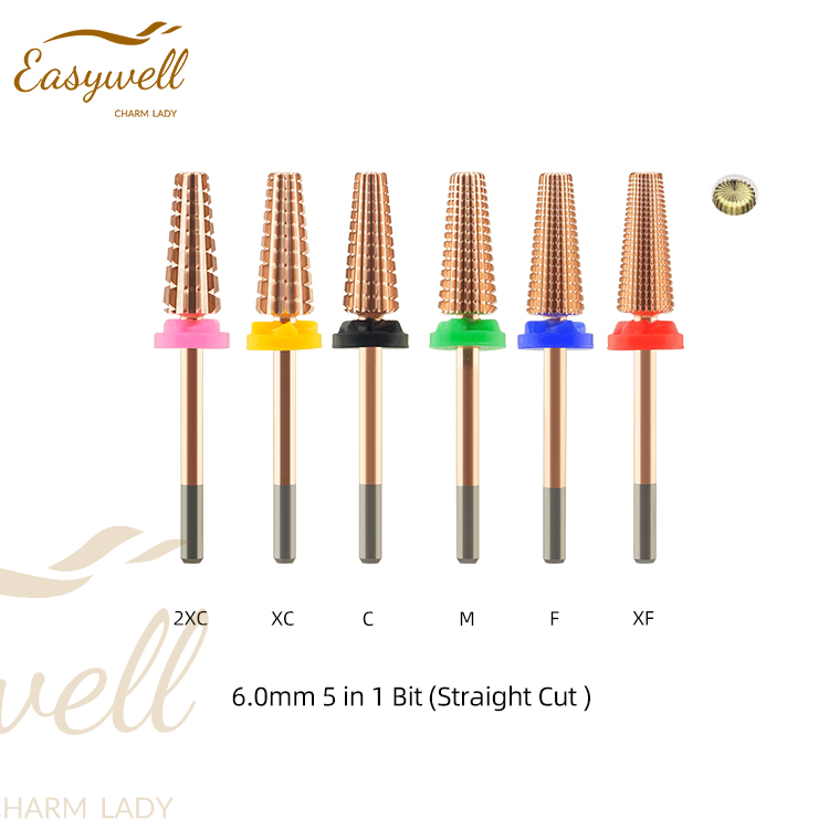 6.0mm 5 in 1 Bit (Straight Cut ) 6.0mm nail drill bit carbide drill bits for nails
