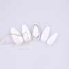 coffin solid WT194 ABS Customize coffin shape white artificial hand false nails