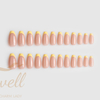 Easywell 28 pcs wholesale OEM designer pressed nails ladies artificial nails yellow French false nails