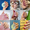Easywell 28 pcs summer daisies coffin false press on nails custom Fake Nails 