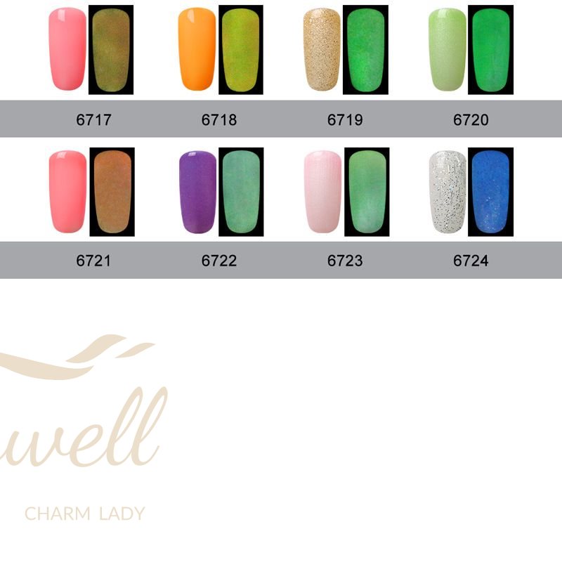 Luminous Nail Polish Glue Removable Nail Polish Glue 24 Color Phototherapy Glue 8ml