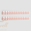 Easywell 28 pcs manufacture wholesale French white star oval nail art