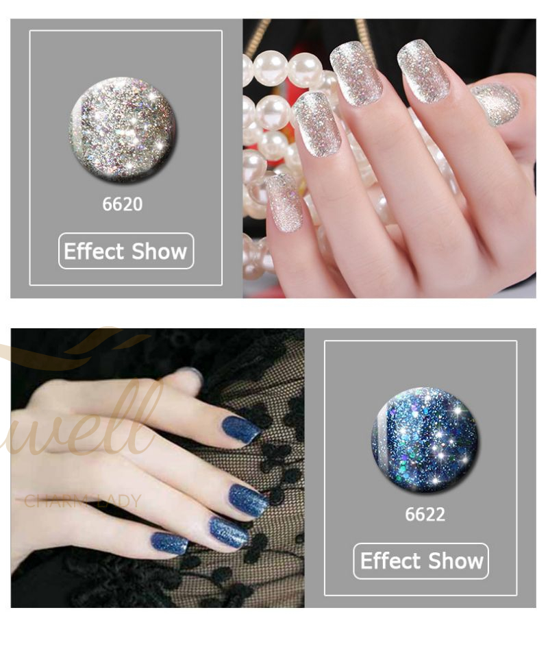 8ml / 0.27floz Starry Nail Gel Polish Factory wholesale 6 colors set