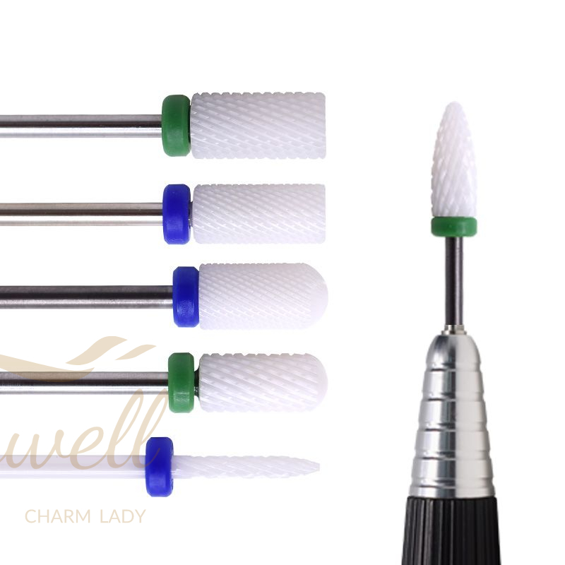 Wholesale Ceramic Bit 7pcs Nail Drill Bit in One Set for Clean Cuticle and Gel ,Nail Drill Bit Set